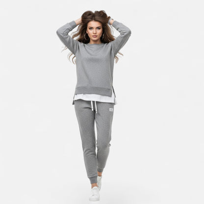 Da Donna Tuta Relax Felpa Spacchi Casual Moderna