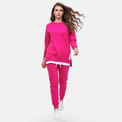 Da Donna Tuta Relax Felpa Spacchi Casual Moderna