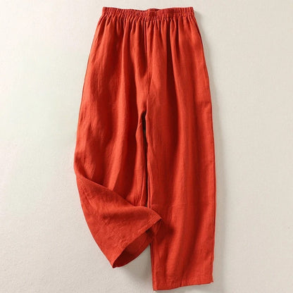 Da Donna Pantaloni Palazzo Relax a Gamba Larga con Vita Elasticizzata