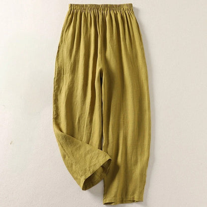 Da Donna Pantaloni Palazzo Relax a Gamba Larga con Vita Elasticizzata