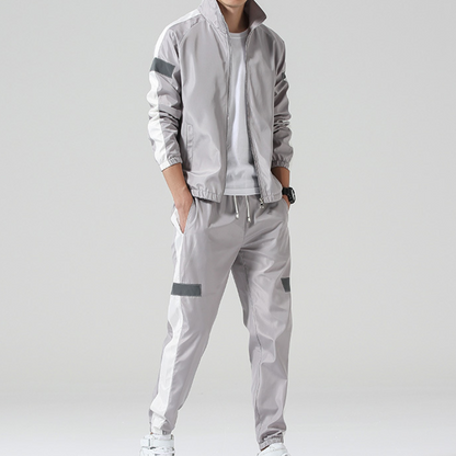Da Uomo Completo Tuta Zip Riga Urban Casual Moderna