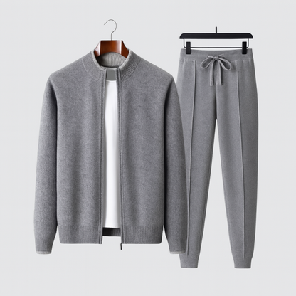 Da Uomo Set Lounge in Maglia con Giacca Zip e Joggers
