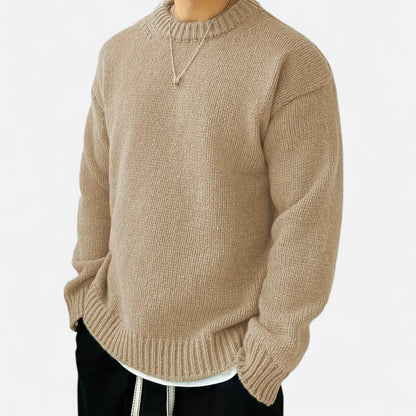 Da Uomo Maglione Girocollo Essential in Maglia Morbida