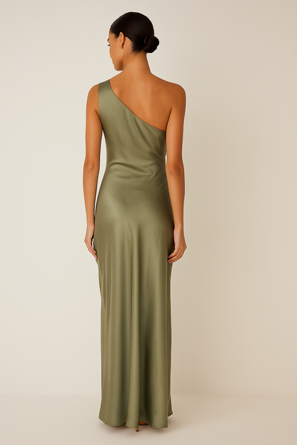 Da Donna Abito Monospalla Maxi Spacco Alto Silhouette Sculpted