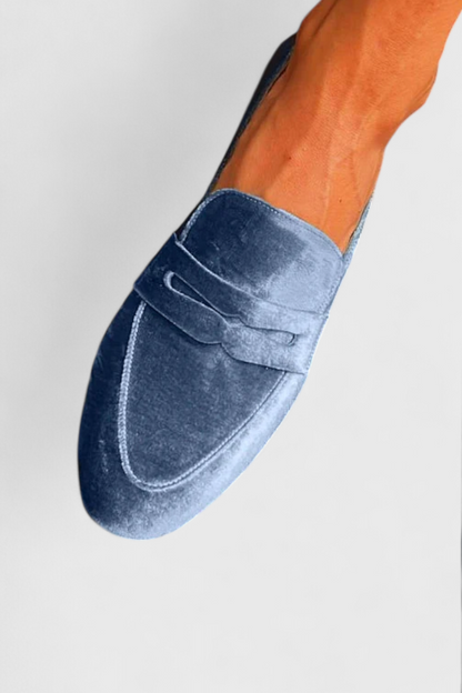 Da Donna Mocassini Penny in Velluto con Design Slip-On Classico