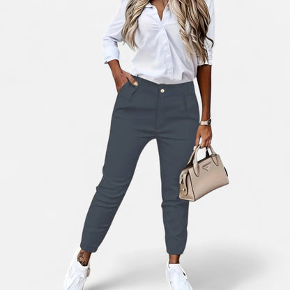 Da Donna Pantaloni Slim Fit Vita Alta Linea Sartoriale