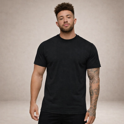Da Uomo T-Shirt Slim Fit Girocollo Essenziale Relax Moderna