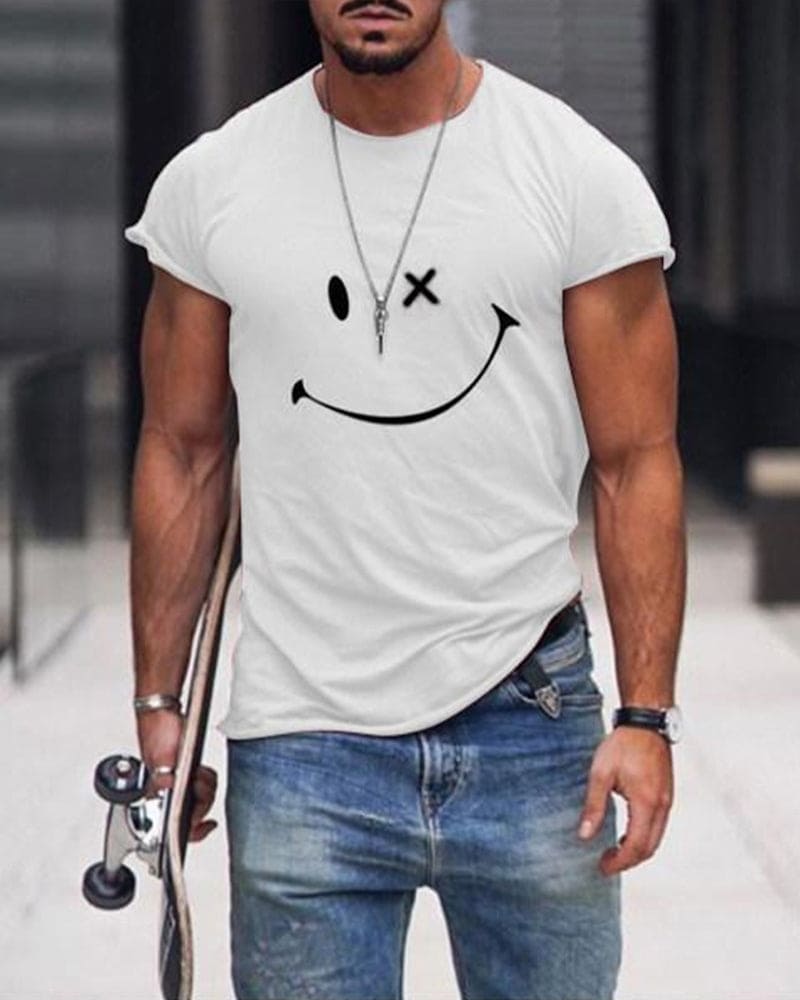 Da Uomo T-Shirt in Cotone Casual Stile Everyday Moderno