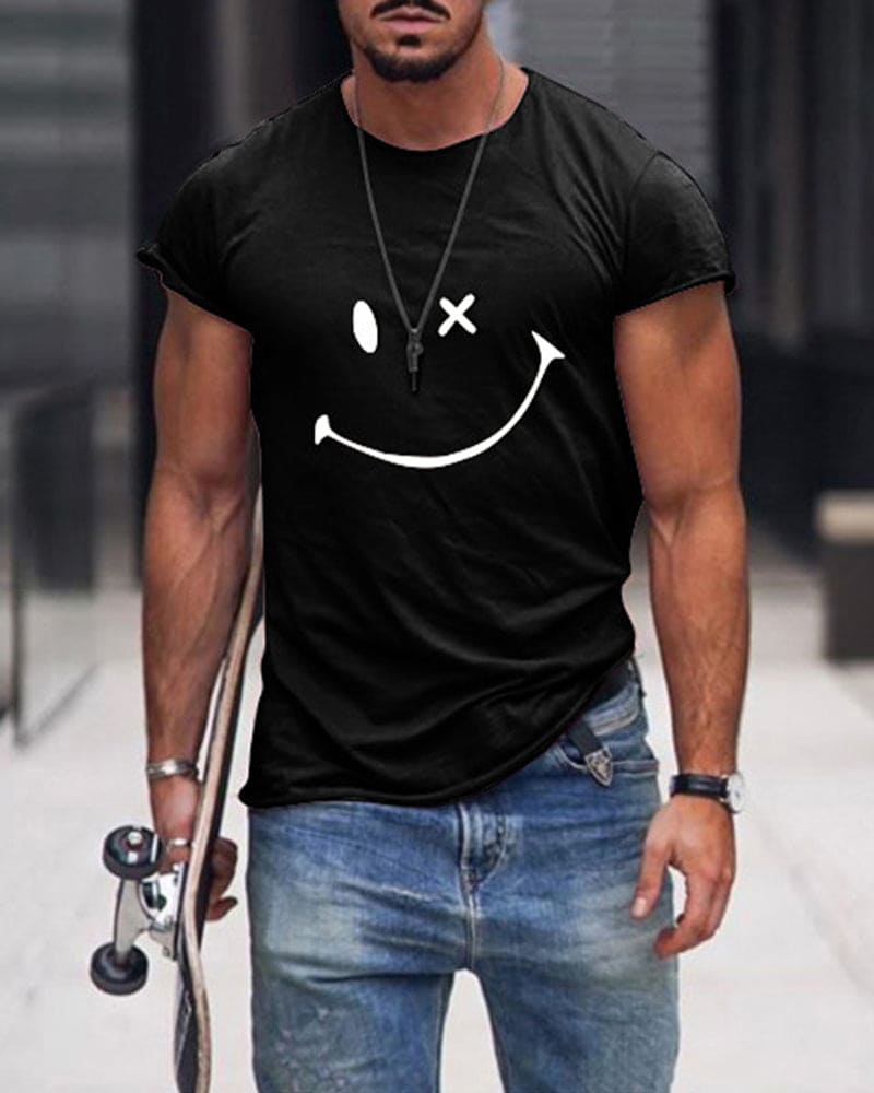 Da Uomo T-Shirt in Cotone Casual Stile Everyday Moderno