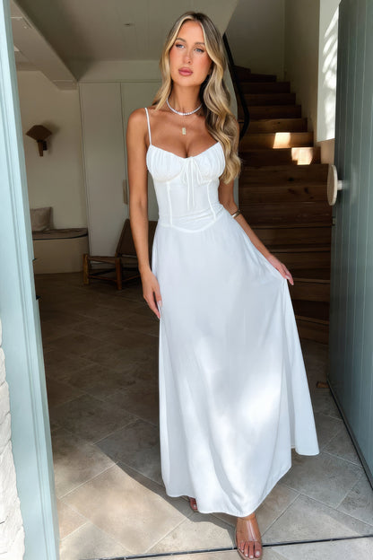Da Donna Abito Maxi Spalline Sottili Bustier Eleganza Moderna