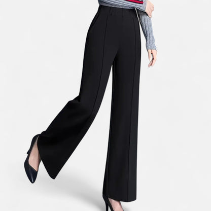 Da Donna Pantaloni Palazzo Alta Vita con Linea Fluida