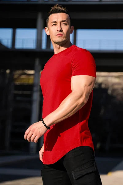 Da Uomo T-Shirt Athletic Extended Fit Performance Essential