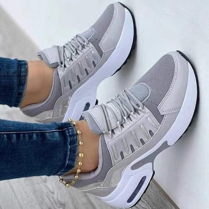 Da Donna Sneakers Stringate Suola Rialzata Casual Comode