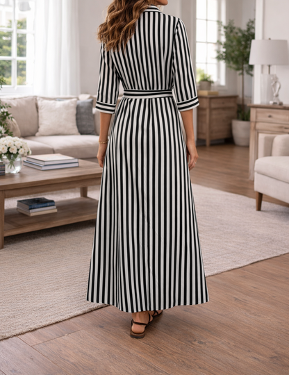 Da Donna Abito Camicia Maxi con Nodo in Vita