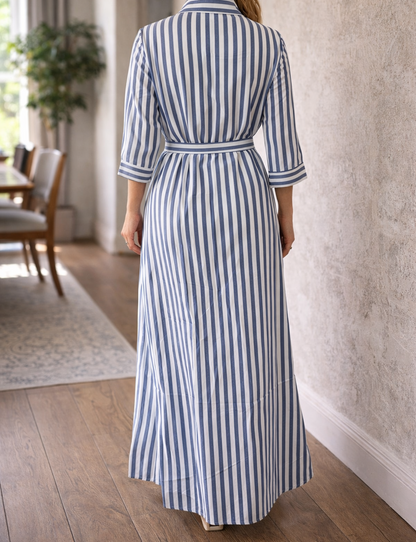 Da Donna Abito Camicia Maxi con Nodo in Vita