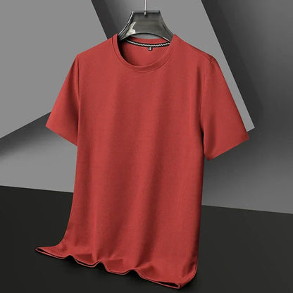 Da Uomo T-Shirt Texture Girocollo Maniche Corte Relax Moderna