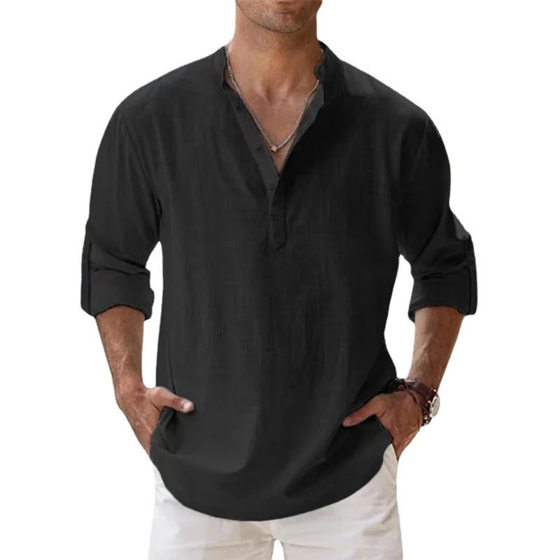 Da Uomo Camicia Linen Blend Relaxed Summer Essential