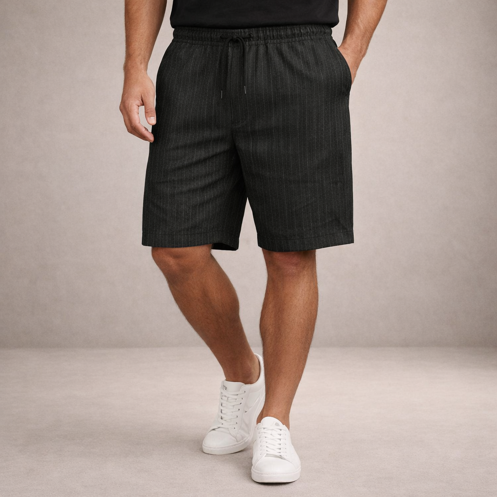 Da Uomo Bermuda Lino Coulisse Vestibilità Relax Moderna