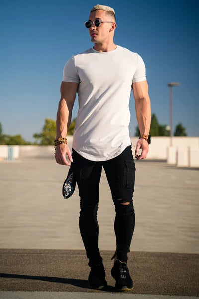 Da Uomo T-Shirt Athletic Extended Fit Performance Essential