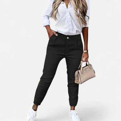 Da Donna Pantaloni Slim Fit Vita Alta Linea Sartoriale