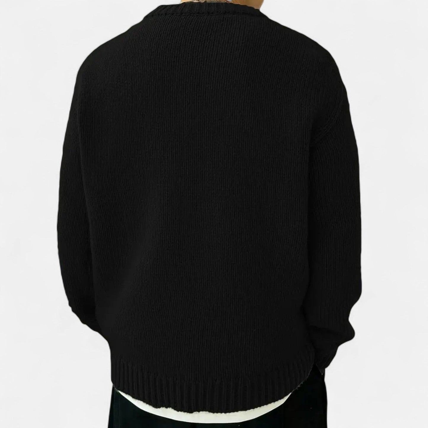 Da Uomo Maglione Girocollo Essential in Maglia Morbida