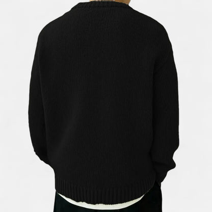 Da Uomo Maglione Girocollo Essential in Maglia Morbida