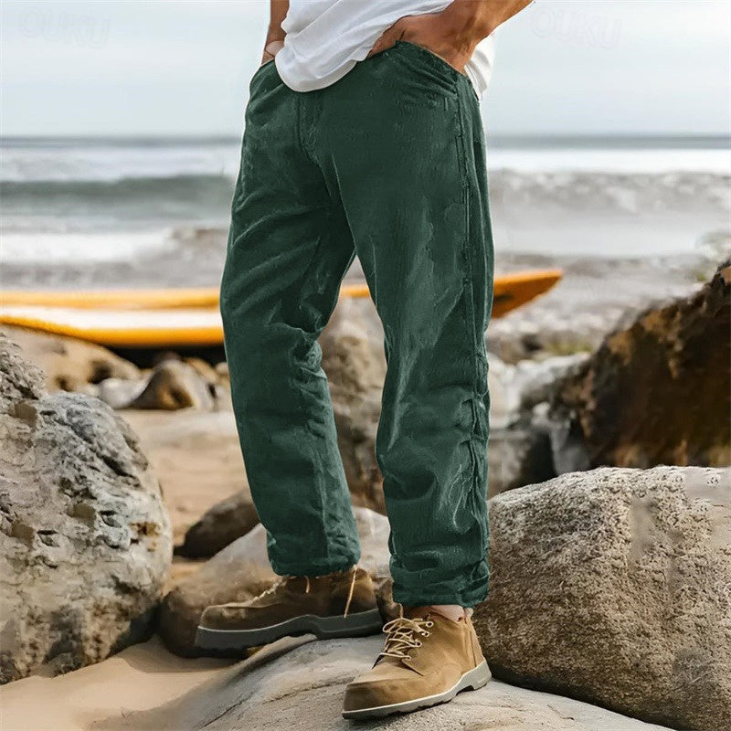 Da Uomo Pantaloni Relax Gamba Dritta Casual Moderna
