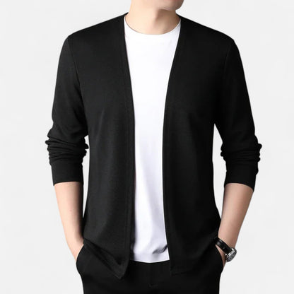 Da Uomo Cardigan Aperto Stile Minimal Eleganza Casual Moderna