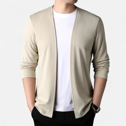 Da Uomo Cardigan Aperto Minimal Relax Fit Casual Moderno