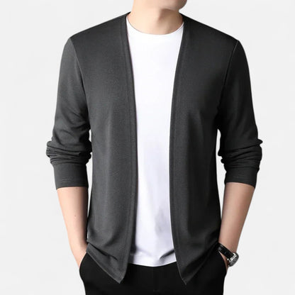 Da Uomo Cardigan Aperto Stile Minimal Eleganza Casual Moderna