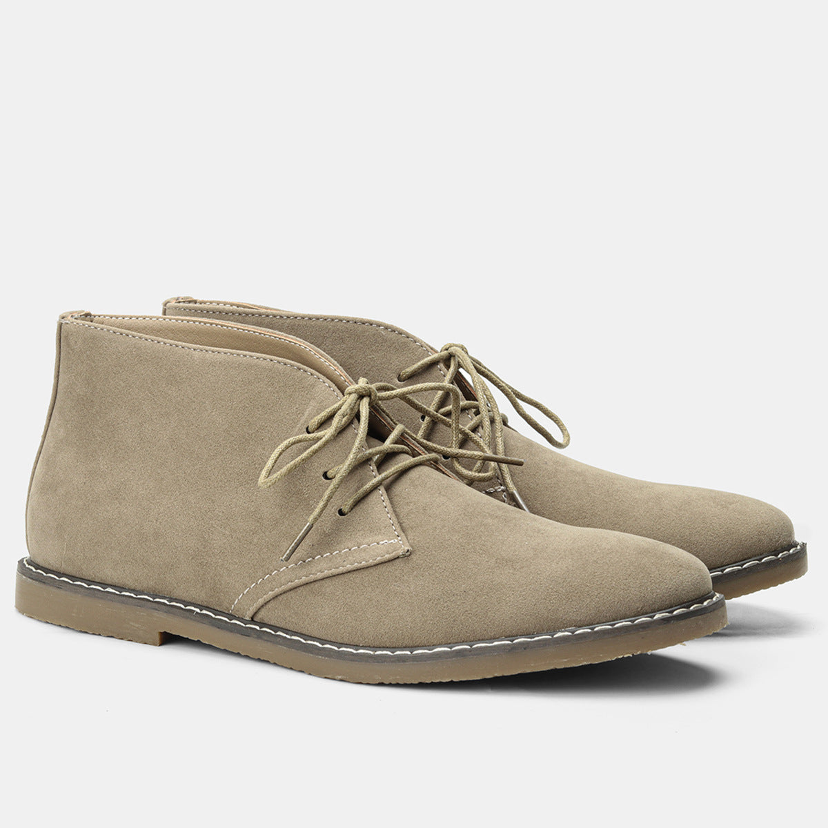 Da Uomo Stivaletti Chukka in Pelle Eleganza Smart Casual Stringati