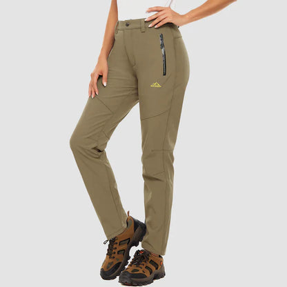 Da Donna Pantaloni Tecnici Outdoor con Fodera Termica