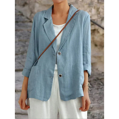 Da Donna Blazer in Lino Leggero dal Taglio Elegante