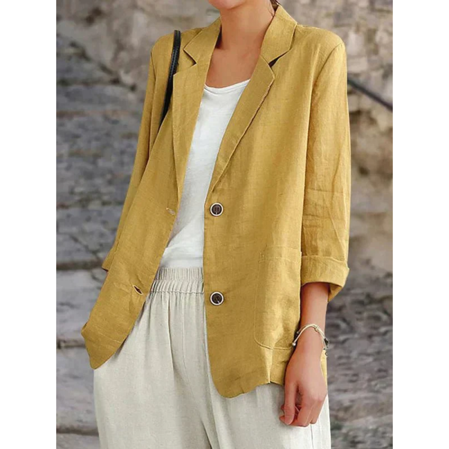 Da Donna Blazer in Lino Leggero dal Taglio Elegante