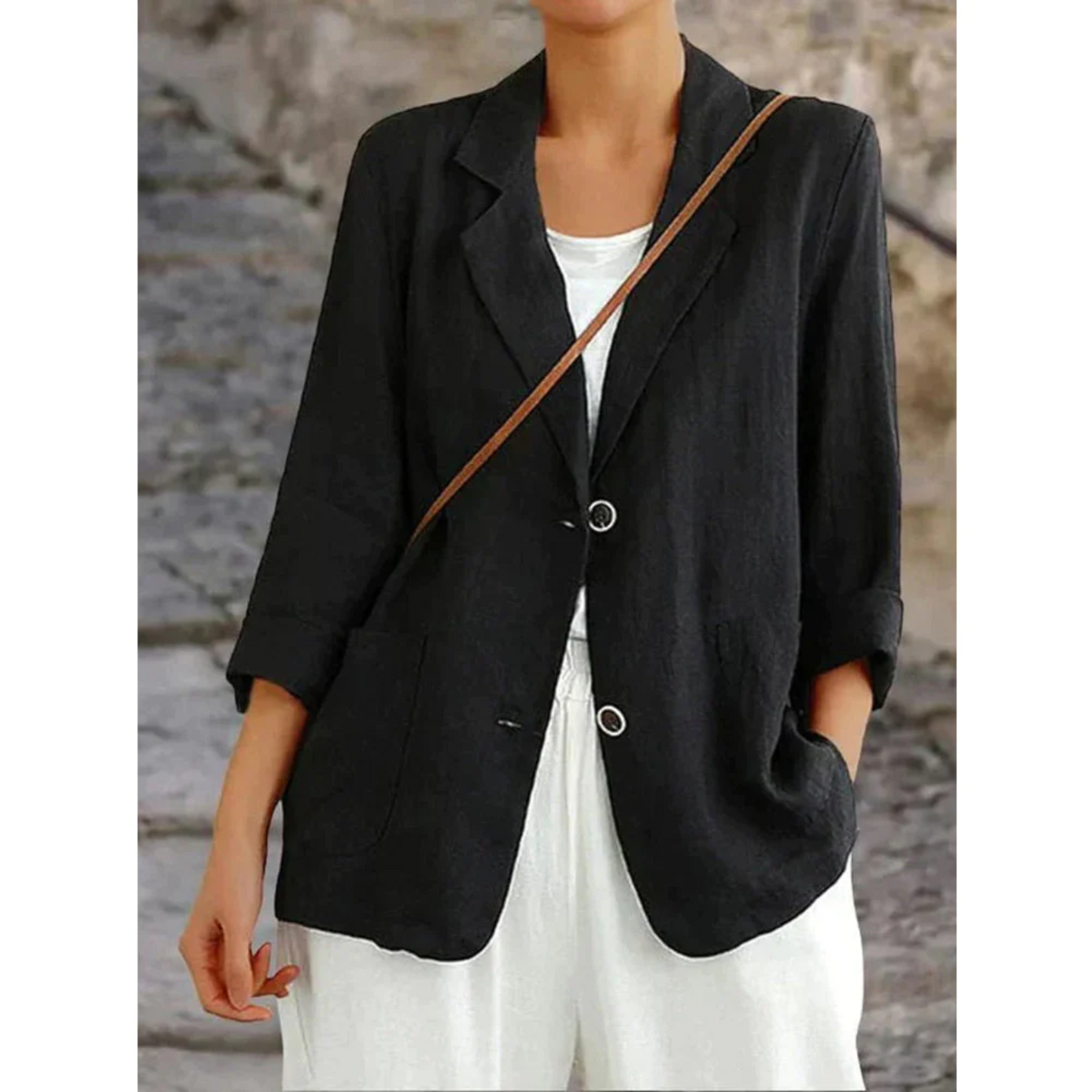 Da Donna Blazer in Lino Leggero dal Taglio Elegante