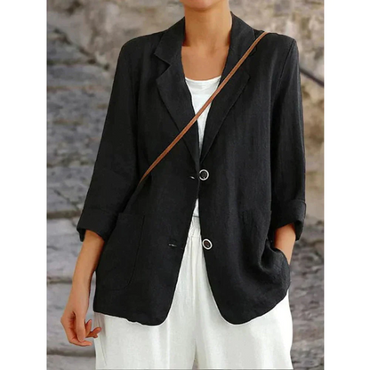 Da Donna Blazer in Lino Leggero dal Taglio Elegante