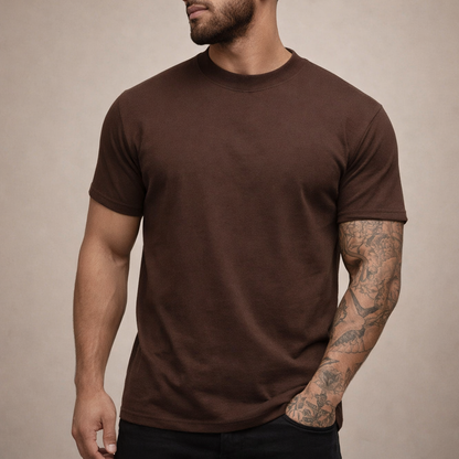 Da Uomo T-Shirt Slim Fit Girocollo Essenziale Relax Moderna