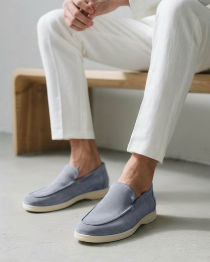 Da Uomo Mocassini Slip-On in Camoscio con Design Casual Comfort