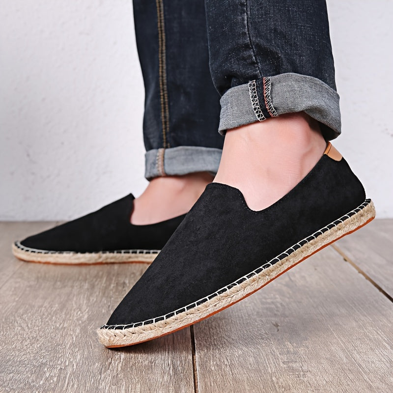 Da Uomo Espadrillas Canvas Slip On Relax Estivo Moderno