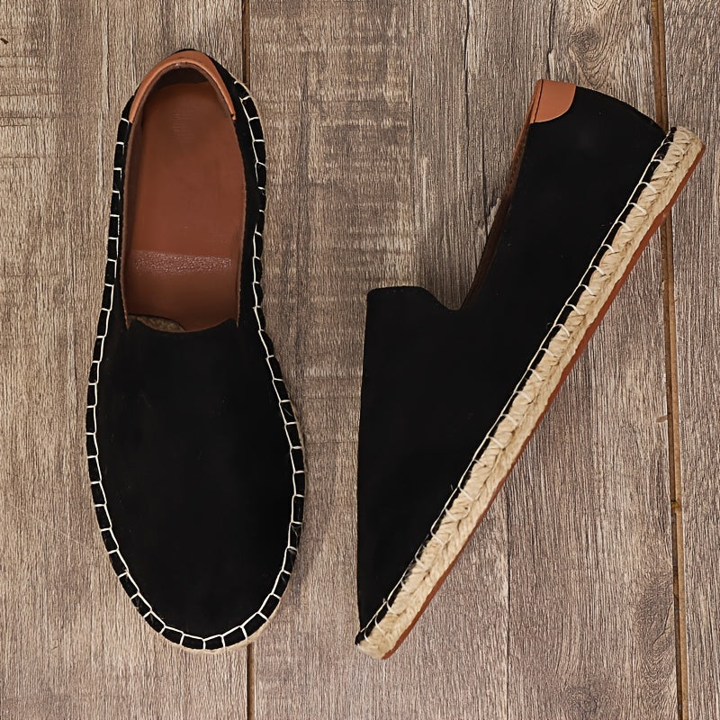 Da Uomo Espadrillas Canvas Slip On Relax Estivo Moderno