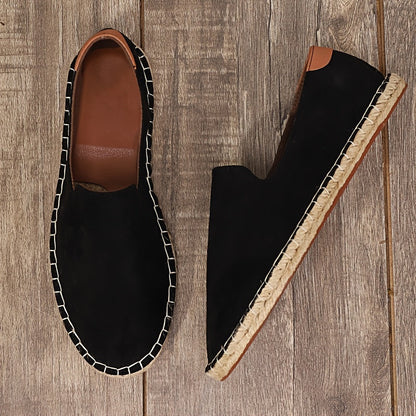 Da Uomo Espadrillas Canvas Slip On Relax Estivo Moderno