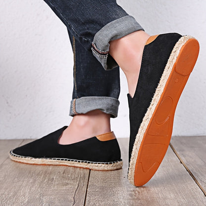 Da Uomo Espadrillas Canvas Slip On Relax Estivo Moderno