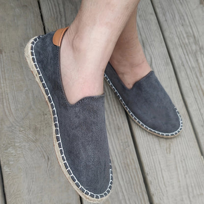 Da Uomo Espadrillas Canvas Slip On Relax Estivo Moderno
