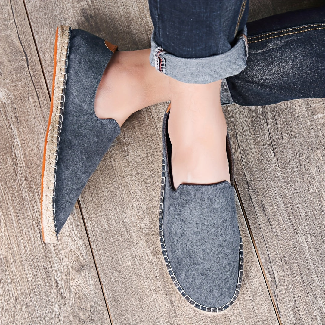 Da Uomo Espadrillas Canvas Slip On Relax Estivo Moderno