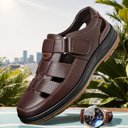 Da Uomo Sandali Pelle Comfort Traforati Casual Moderni