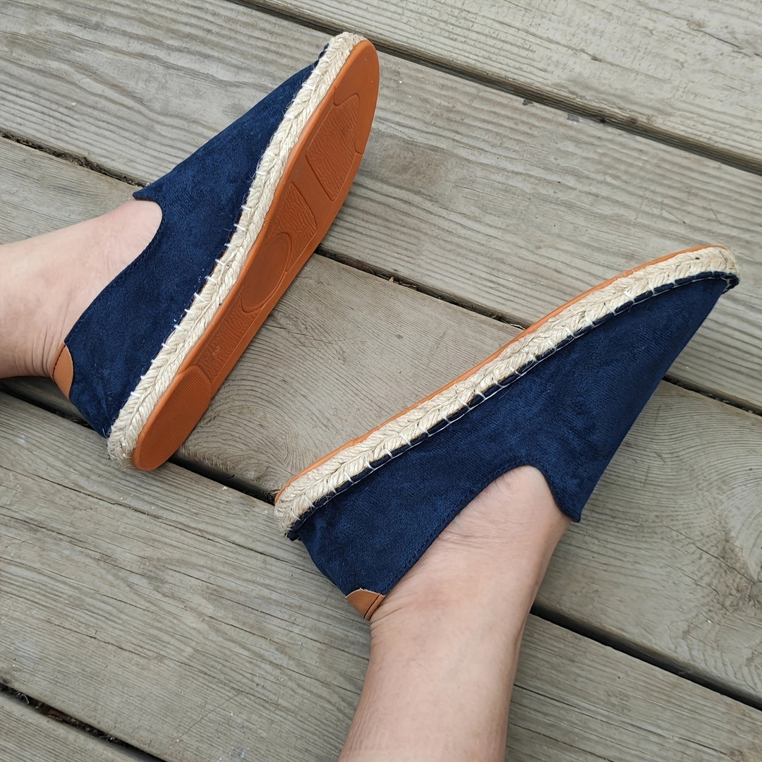 Da Uomo Espadrillas Canvas Slip On Relax Estivo Moderno