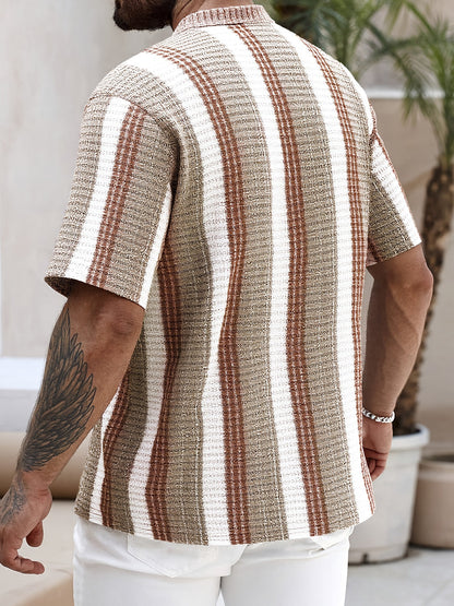 Da Uomo Camicia Motivo Stampato Maniche Corte Relax Moderna