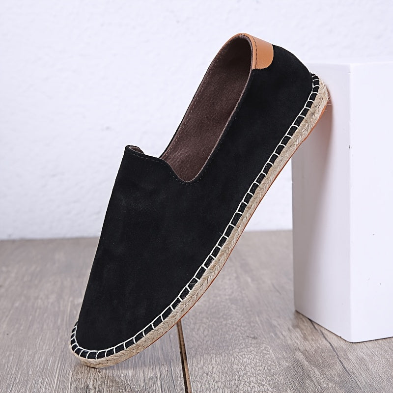Da Uomo Espadrillas Canvas Slip On Relax Estivo Moderno