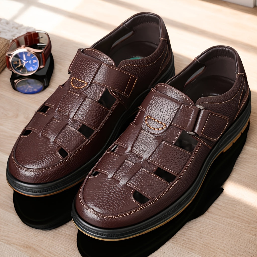 Da Uomo Sandali Pelle Comfort Traforati Casual Moderni