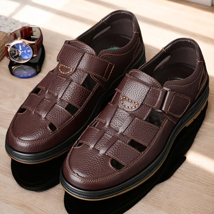 Da Uomo Sandali Pelle Comfort Traforati Casual Moderni